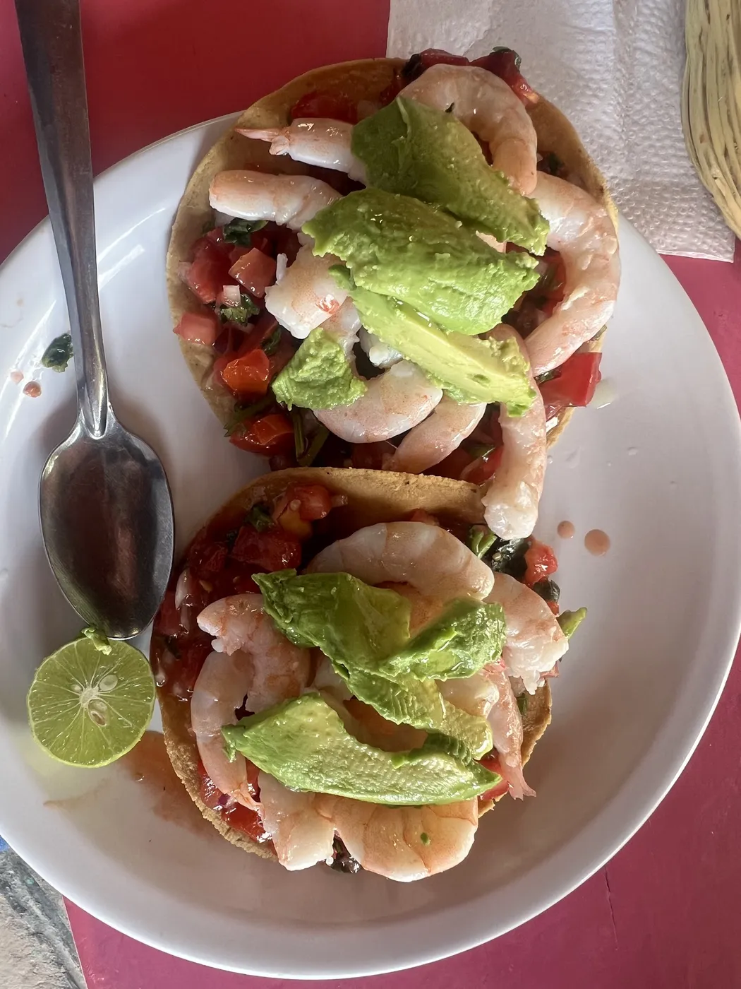 Tostadas de camarón